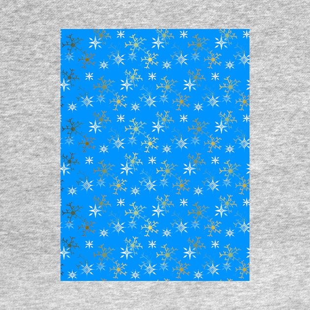 SNOWFLAKES Pattern Gold And White by SartorisArt1